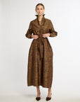 Limited Edition Eleanor Shirt Dress Navy & Copper Floral