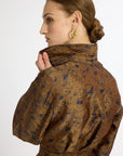 Limited Edition Eleanor Shirt Dress Navy & Copper Floral