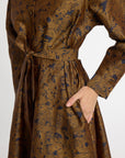 Limited Edition Eleanor Shirt Dress Navy & Copper Floral