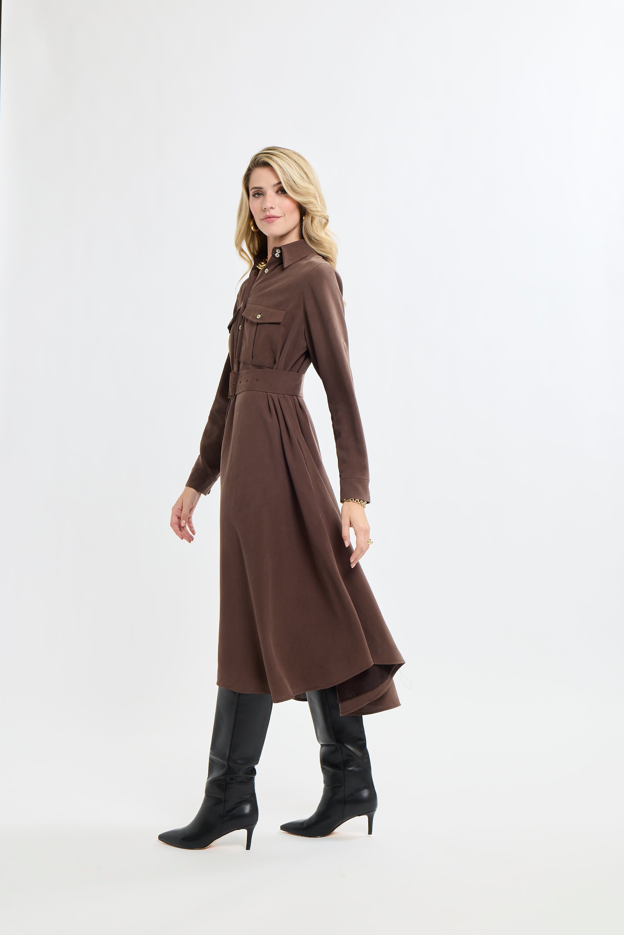 Jennifer Klein Couture Safari Shirt Dress
