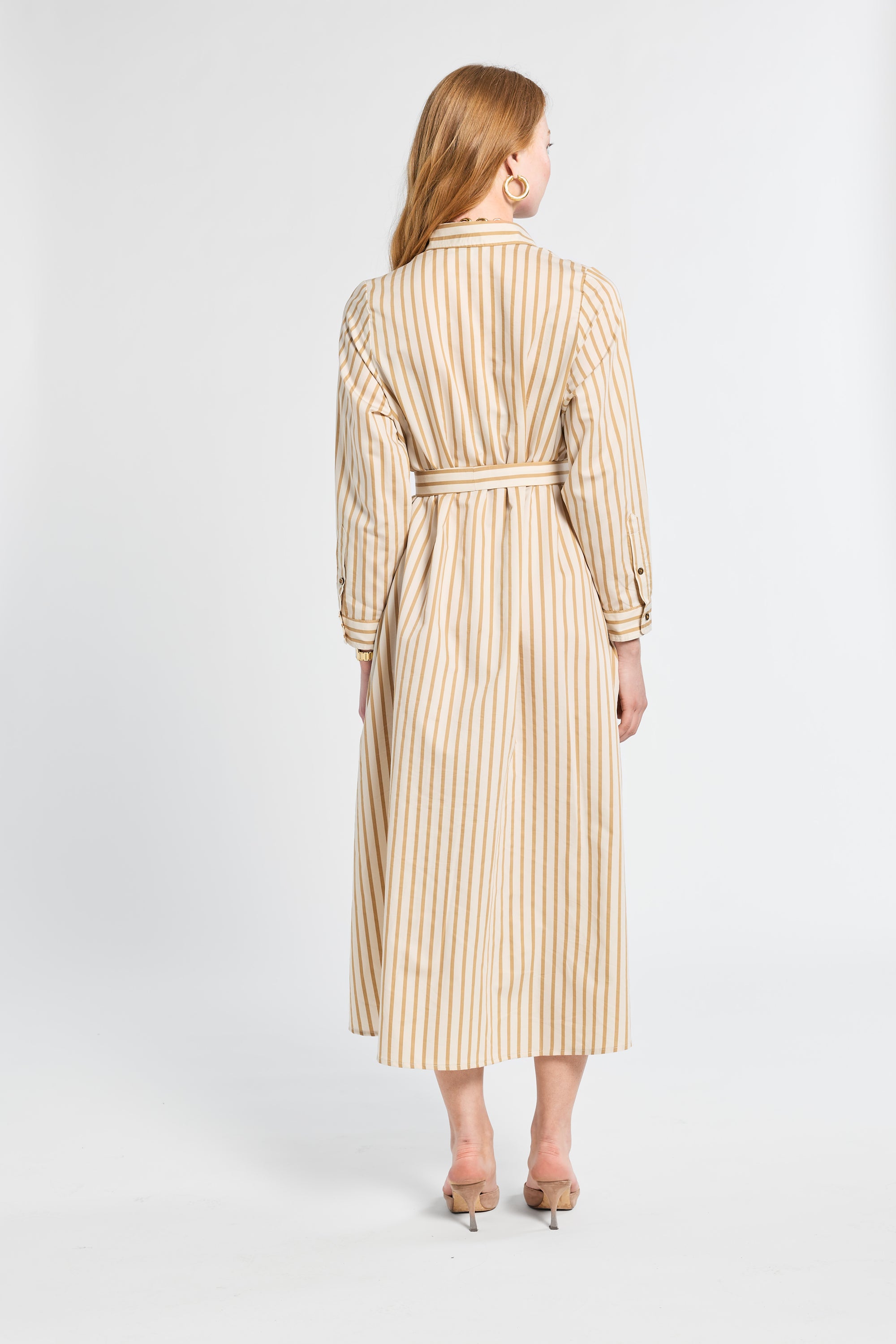Back of striped dress 