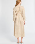 Back of striped dress 