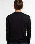 Men's All Season Crewneck in Black, back view