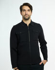 Men’s Shacket in Black, front view