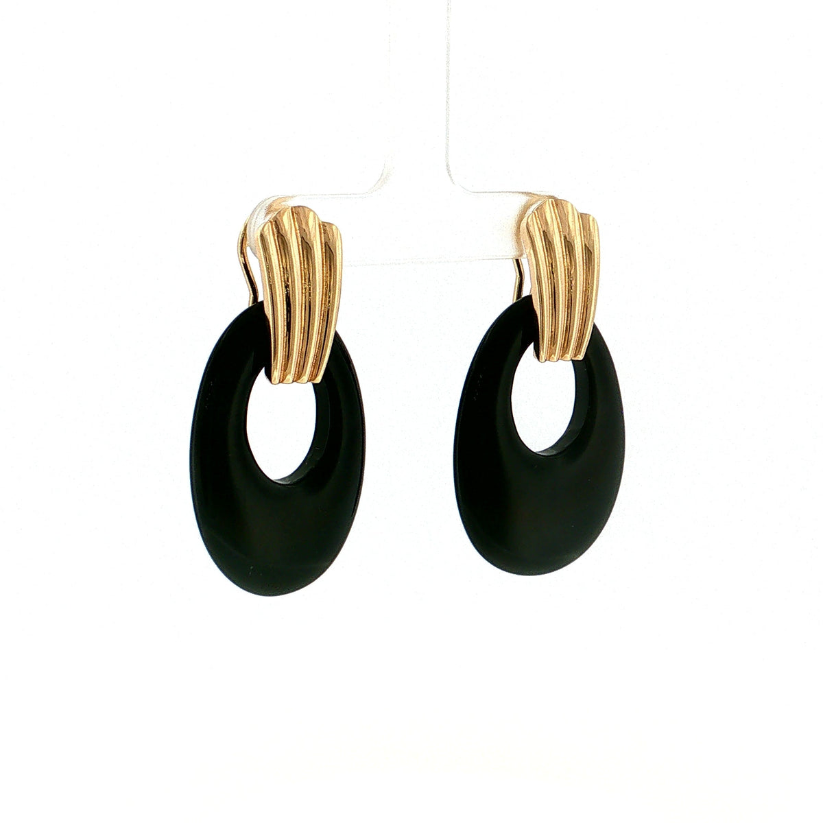 Eleanor Leftwich x Filigree Earrings Onyx &amp; Carved Bone in 14k