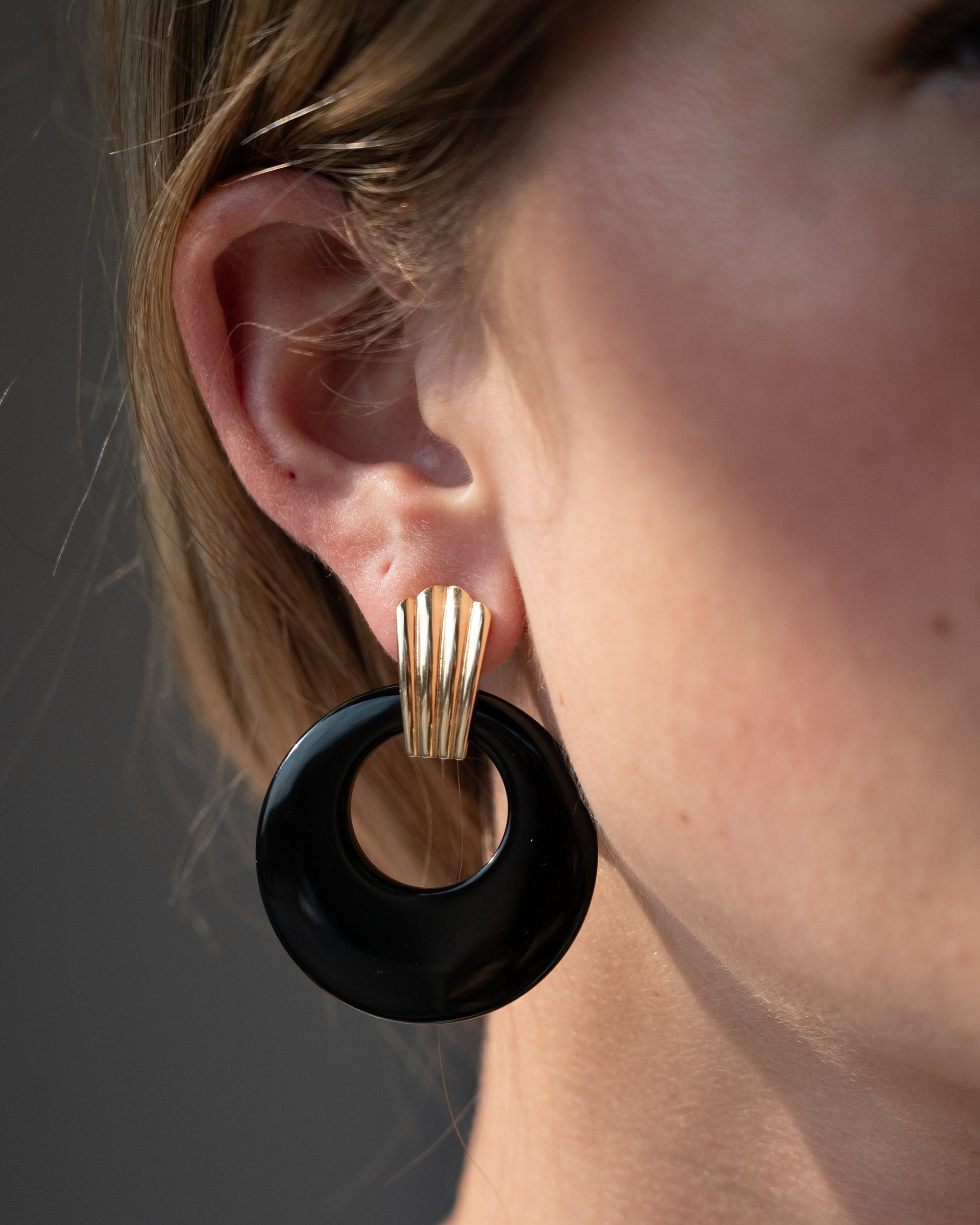 Eleanor Leftwich x Filigree Earrings Onyx &amp; Dyed Magnesite in 14k