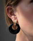 Eleanor Leftwich x Filigree Earrings Onyx & Dyed Magnesite in 14k