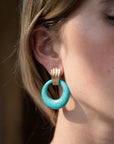 Eleanor Leftwich x Filigree Earrings Onyx & Dyed Magnesite in 14k