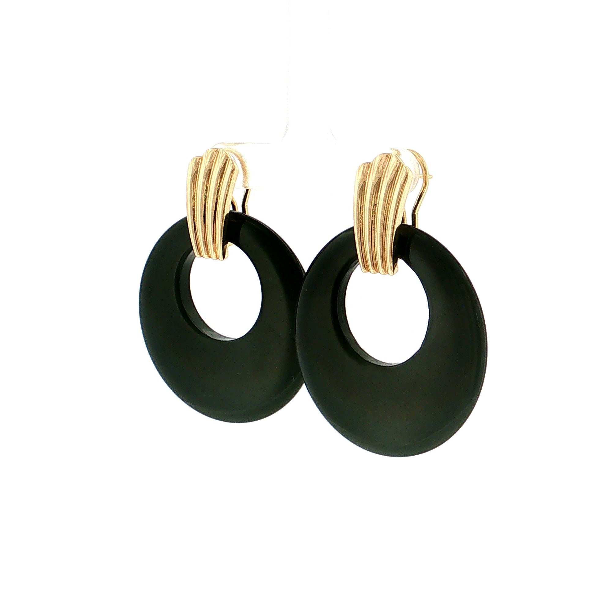 Eleanor Leftwich x Filigree Earrings Onyx &amp; Dyed Magnesite in 14k