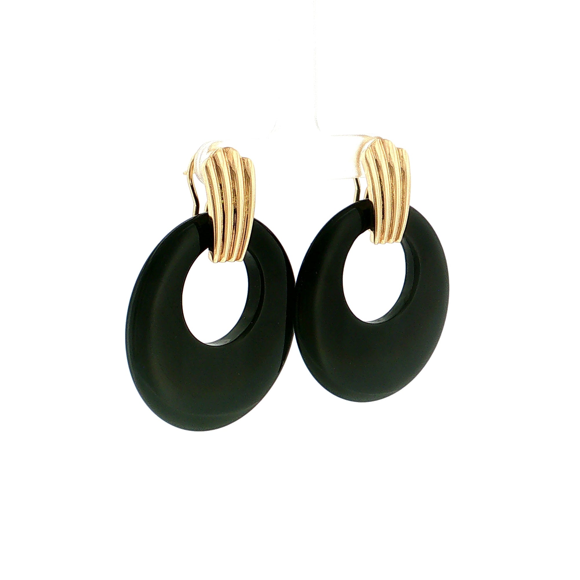 Eleanor Leftwich x Filigree Earrings Onyx &amp; Dyed Magnesite in 14k