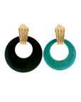 Eleanor Leftwich x Filigree Earrings Onyx & Dyed Magnesite in 14k