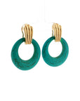 Eleanor Leftwich x Filigree Earrings Onyx & Dyed Magnesite in 14k