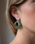 Eleanor Leftwich x Filigree Earrings Hematite & Nephrite Jade in 14k