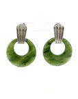 Eleanor Leftwich x Filigree Earrings Hematite & Nephrite Jade in 14k