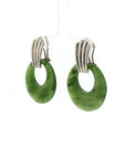 Eleanor Leftwich x Filigree Earrings Hematite & Nephrite Jade in 14k