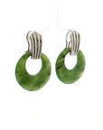 Eleanor Leftwich x Filigree Earrings Hematite & Nephrite Jade in 14k