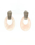 Eleanor Leftwich x Filigree Earrings Onyx & Rose Quartz in 14k