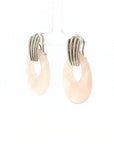 Eleanor Leftwich x Filigree Earrings Onyx & Rose Quartz in 14k
