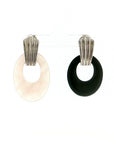 Eleanor Leftwich x Filigree Earrings Onyx & Rose Quartz in 14k