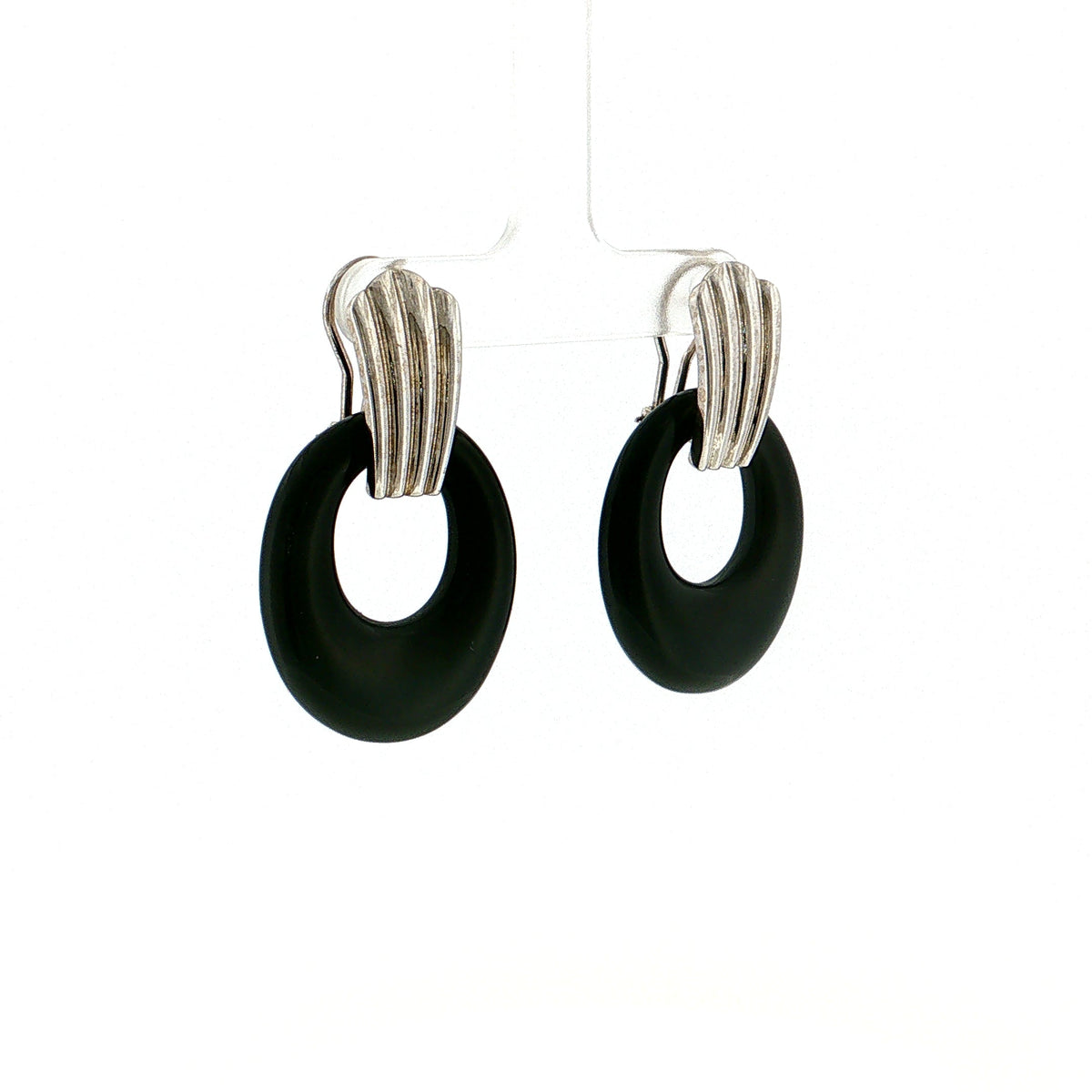 Eleanor Leftwich x Filigree Earrings Onyx &amp; Rose Quartz in 14k