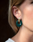 Eleanor Leftwich x Filigree Earrings Green Onyx & Black Onyx in 14k