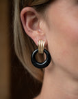 Eleanor Leftwich x Filigree Earrings Green Onyx & Black Onyx in 14k
