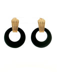 Eleanor Leftwich x Filigree Earrings Green Onyx & Black Onyx in 14k