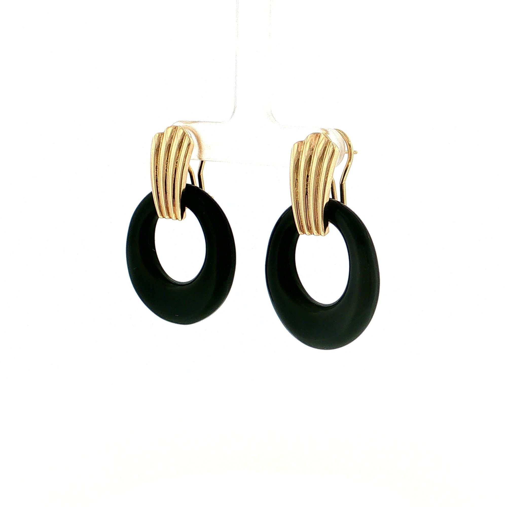 Eleanor Leftwich x Filigree Earrings Green Onyx &amp; Black Onyx in 14k