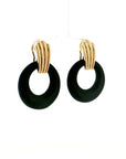 Eleanor Leftwich x Filigree Earrings Green Onyx & Black Onyx in 14k