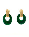 Eleanor Leftwich x Filigree Earrings Green Onyx & Black Onyx in 14k