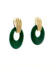 Eleanor Leftwich x Filigree Earrings Green Onyx & Black Onyx in 14k
