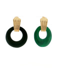 Eleanor Leftwich x Filigree Earrings Green Onyx & Black Onyx in 14k