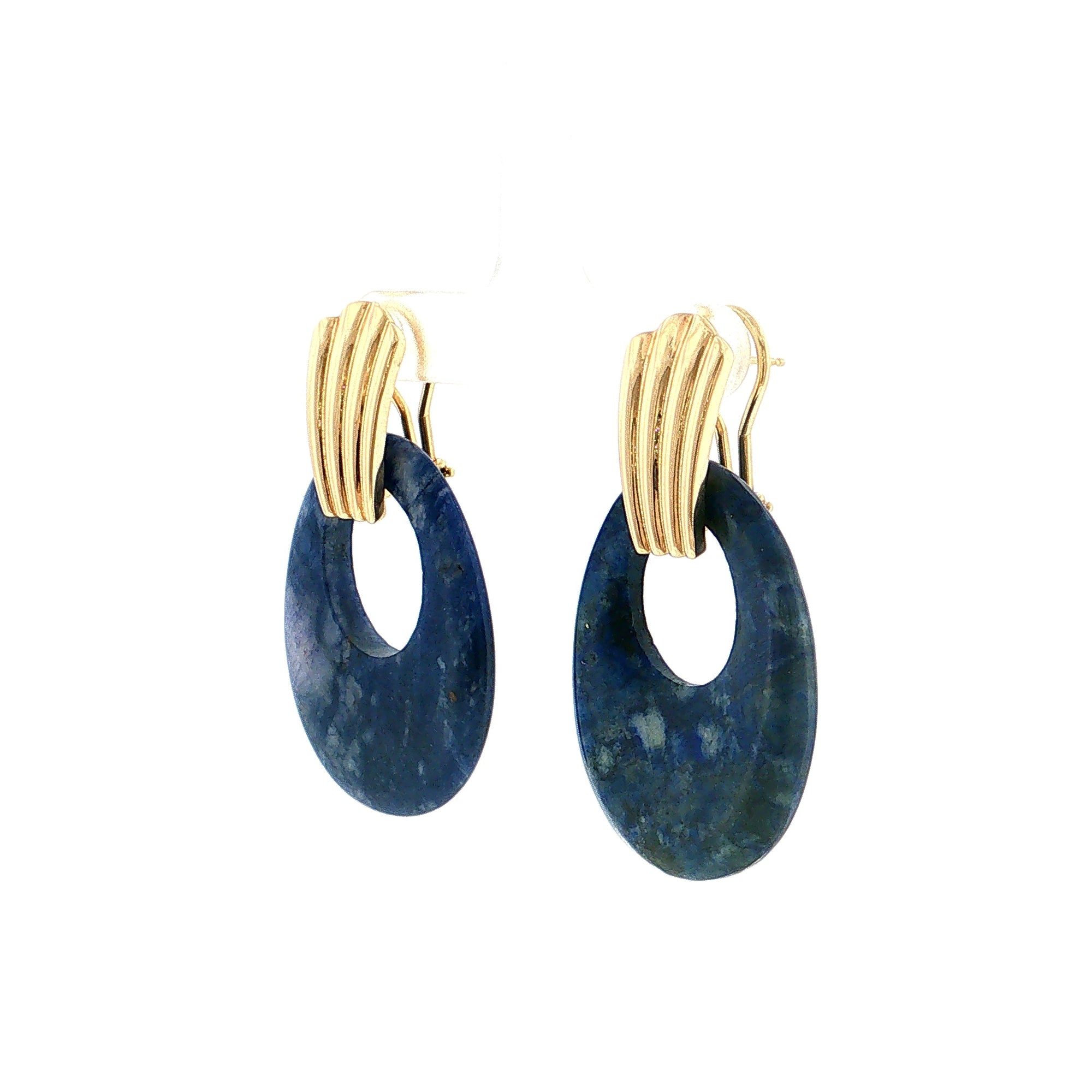 Eleanor Leftwich x Filigree Earrings Lapis &amp; Orange Resin in 14k