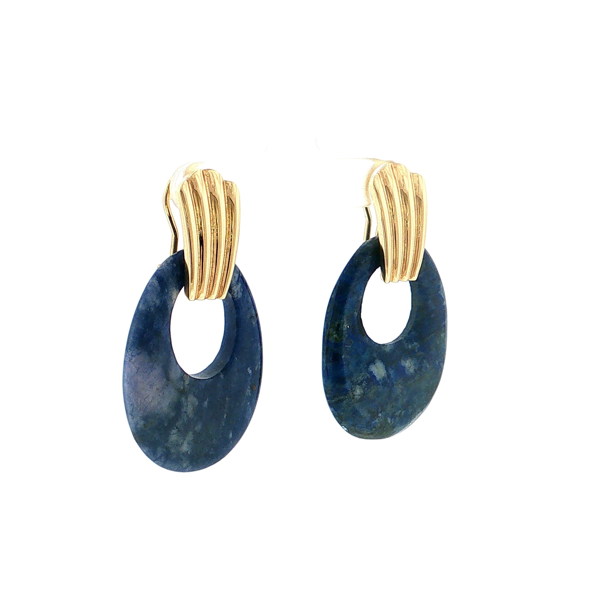 Eleanor Leftwich x Filigree Earrings Lapis &amp; Orange Resin in 14k