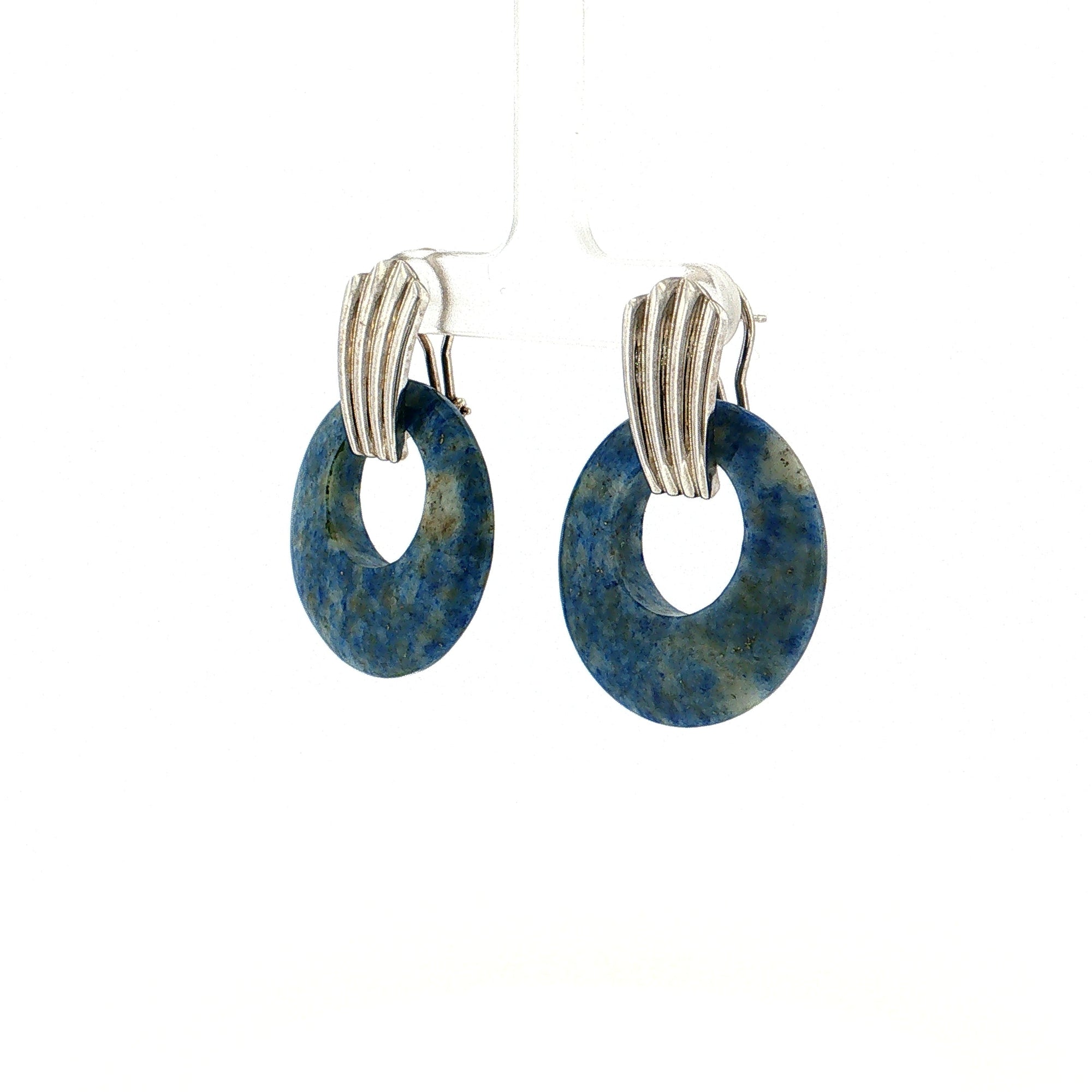 Eleanor Leftwich x Filigree Earrings Denim Lapis &amp; Jasper in 14k
