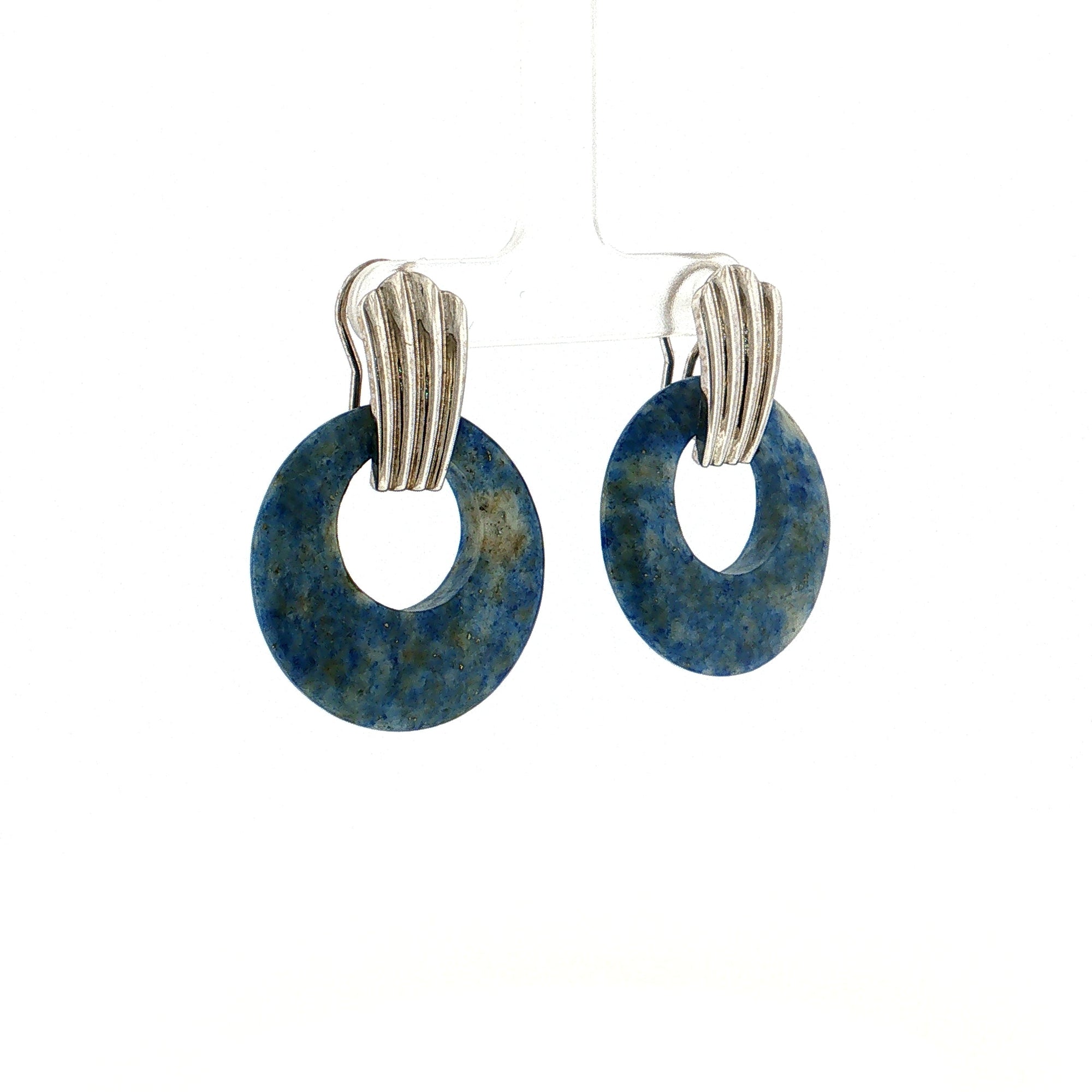 Eleanor Leftwich x Filigree Earrings Denim Lapis &amp; Jasper in 14k