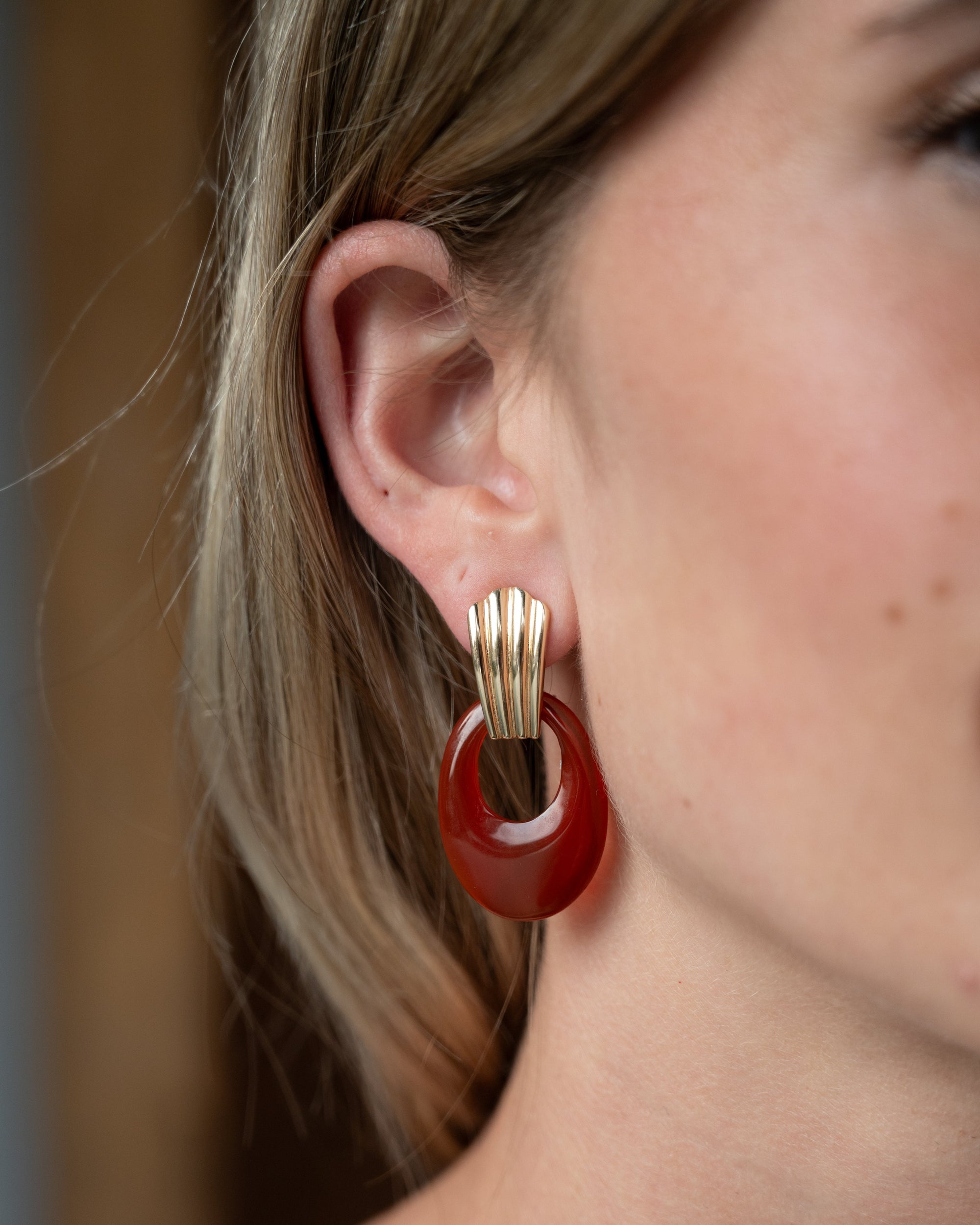 Eleanor Leftwich x Filigree Earrings Reconstituted Turquoise &amp; Carnelian in 14k