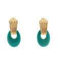 Eleanor Leftwich x Filigree Earrings Reconstituted Turquoise & Carnelian in 14k
