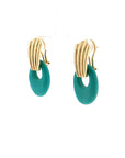 Eleanor Leftwich x Filigree Earrings Reconstituted Turquoise & Carnelian in 14k