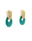 Eleanor Leftwich x Filigree Earrings Reconstituted Turquoise & Carnelian in 14k