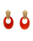 Eleanor Leftwich x Filigree Earrings Reconstituted Turquoise & Carnelian in 14k