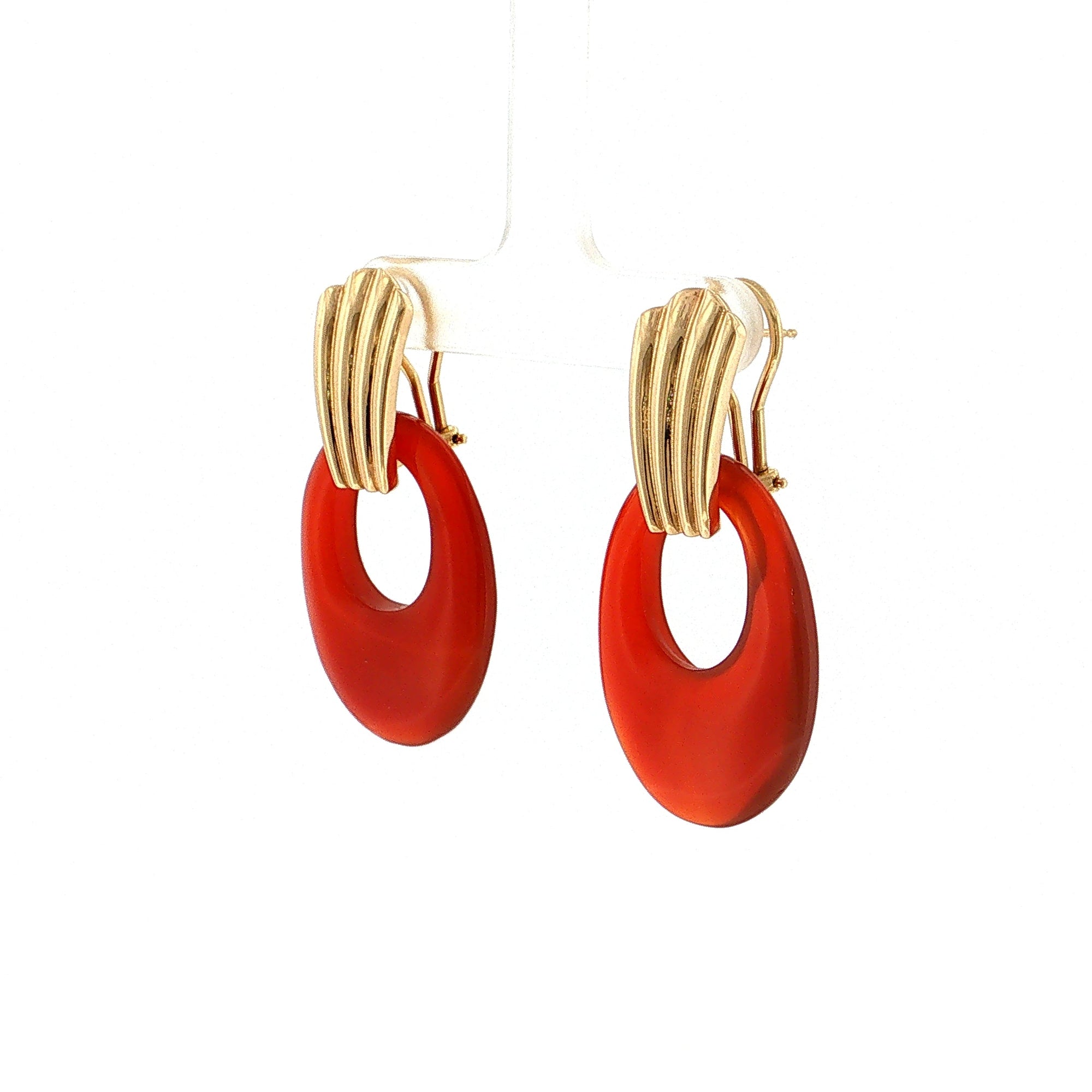 Eleanor Leftwich x Filigree Earrings Reconstituted Turquoise &amp; Carnelian in 14k