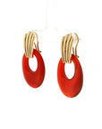 Eleanor Leftwich x Filigree Earrings Reconstituted Turquoise & Carnelian in 14k