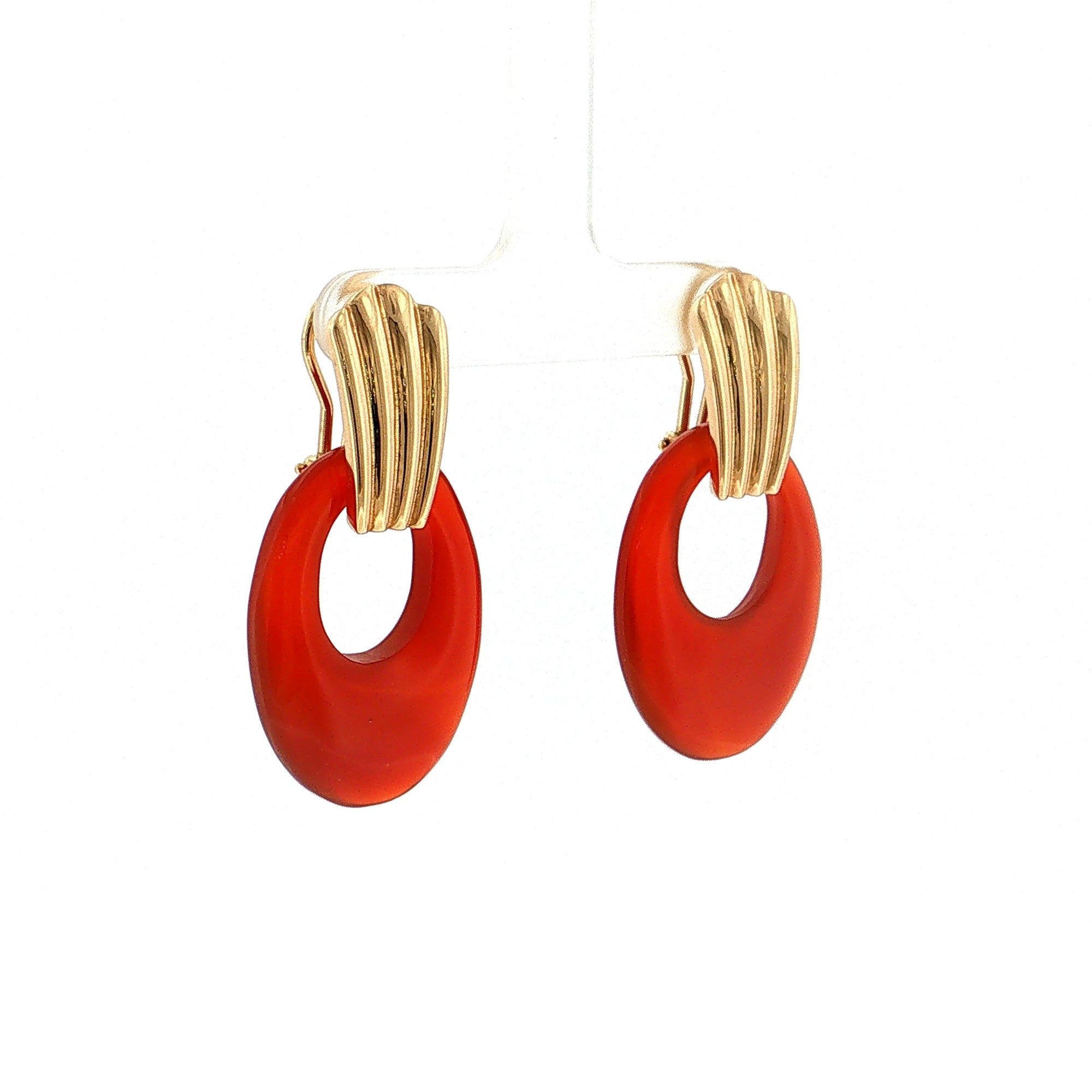 Eleanor Leftwich x Filigree Earrings Reconstituted Turquoise &amp; Carnelian in 14k