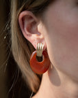 Eleanor Leftwich x Filigree Earrings Sodalite & Carnelian in 14k
