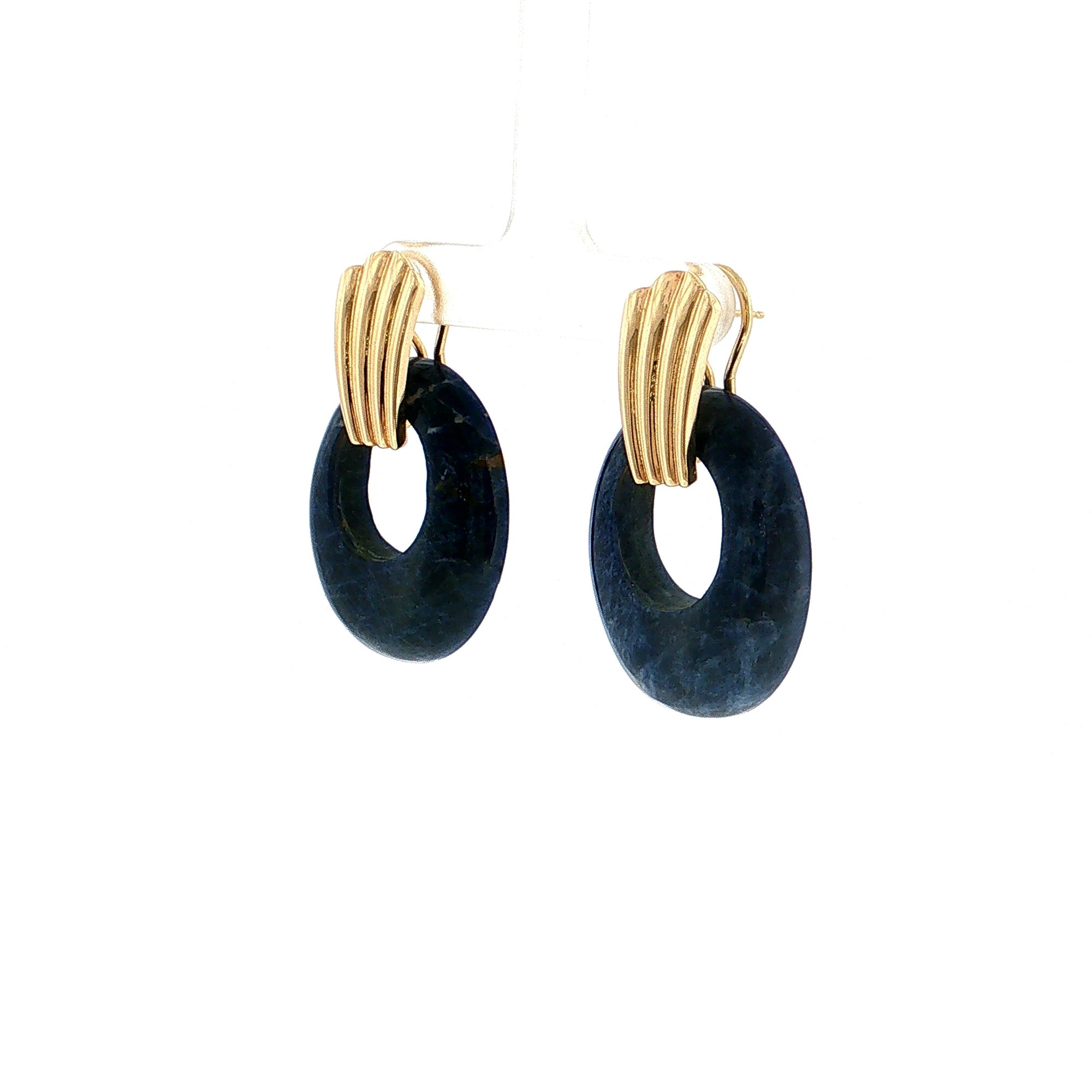 Eleanor Leftwich x Filigree Earrings Sodalite &amp; Carnelian in 14k
