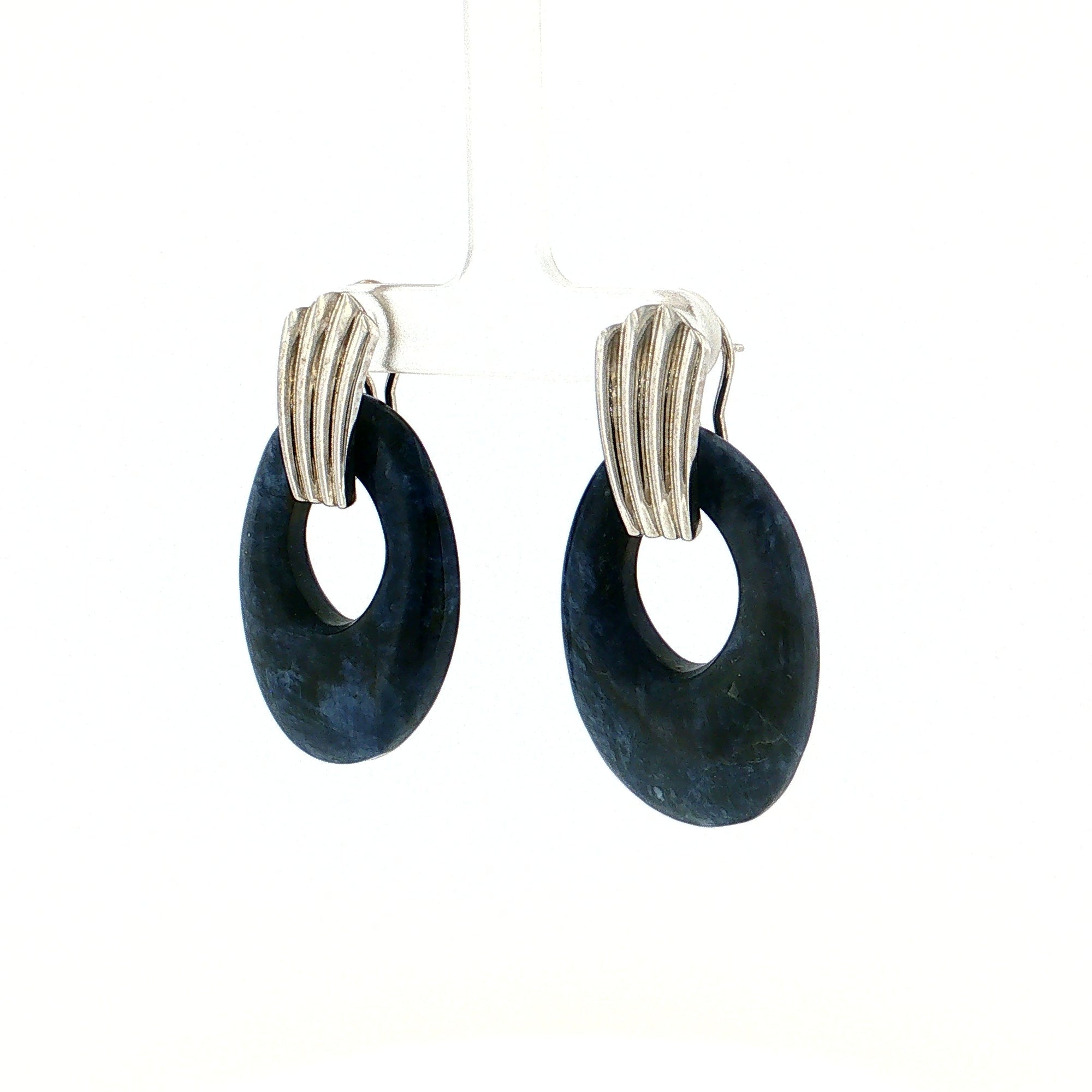 Eleanor Leftwich x Filigree Earrings Sodalite &amp; Rose Quartz in 14k