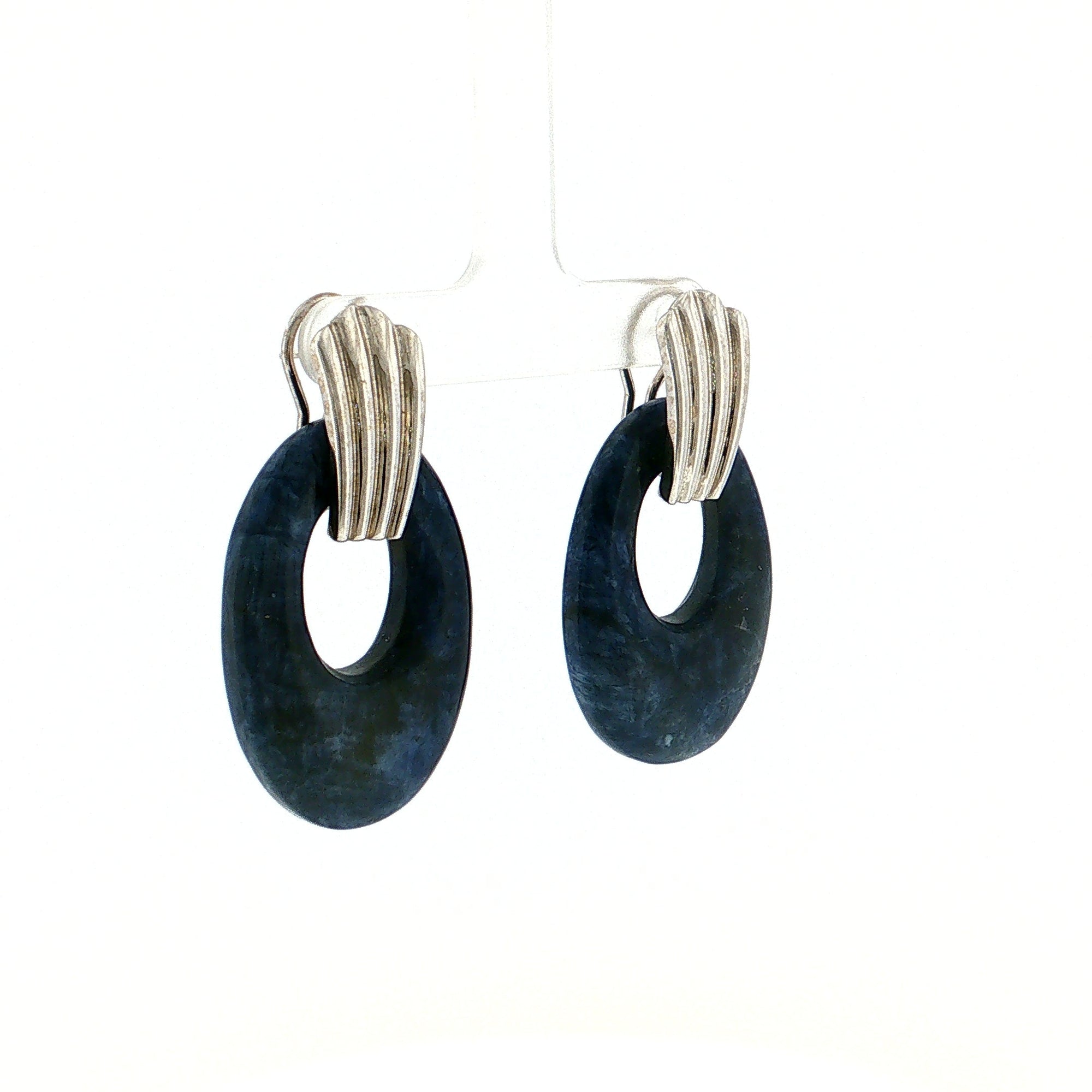 Eleanor Leftwich x Filigree Earrings Sodalite &amp; Rose Quartz in 14k