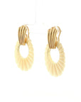 Eleanor Leftwich x Filigree Earrings Onyx & Carved Bone in 14k