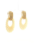 Eleanor Leftwich x Filigree Earrings Onyx & Carved Bone in 14k